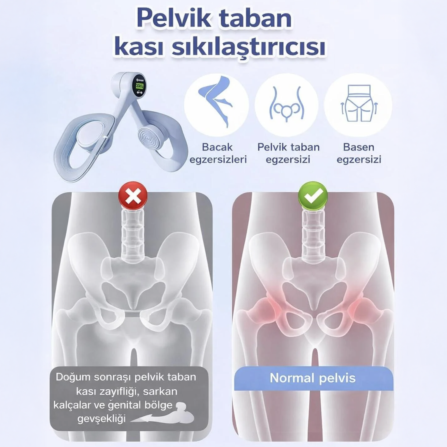 Gomisya Fit Uyluk ve Pelvik Kas Egzersiz Aleti